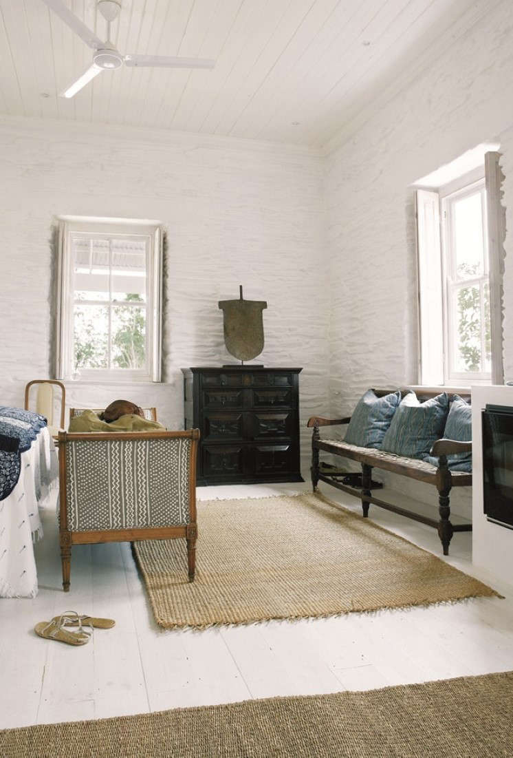 A Whitewashed Villa in the Western Cape Province of South Africa.