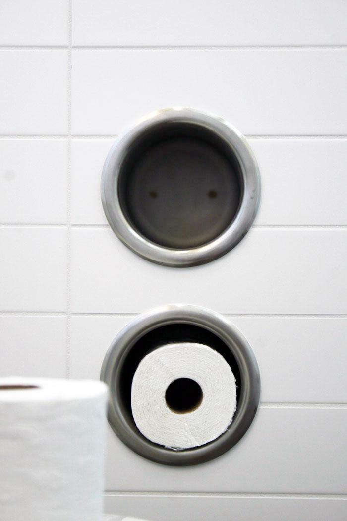 Design Sleuth: Recessed Toilet Roll Holder from a Surprising Source ... Design Sleuth: Recessed Toilet Roll Holder from a Surprising Source ...