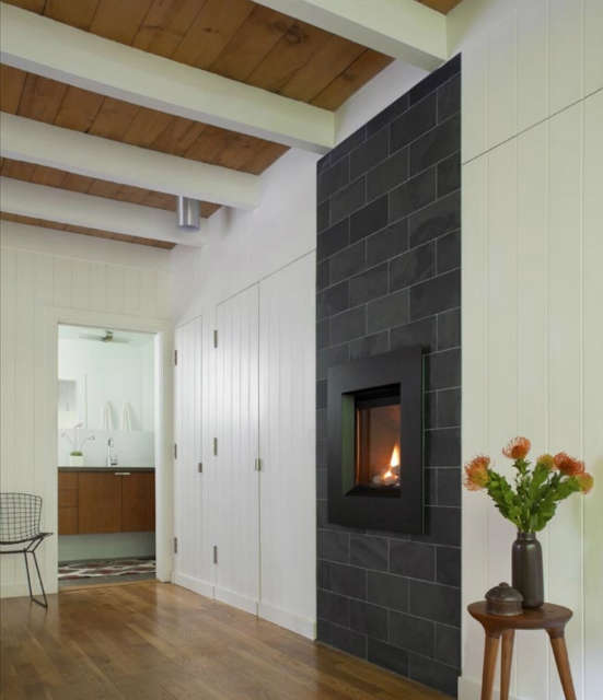 Mark Reilly Architecture San Francisco Townhouse Master Bedroom Renovation A Gas Fireplace Was Added To This