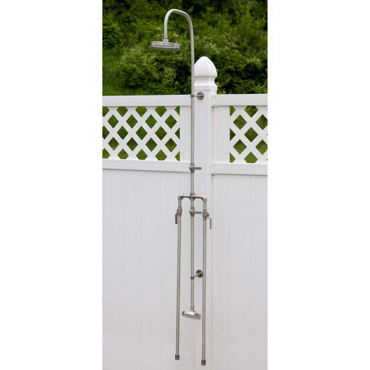 Deluxe Outdoor Shower Mixer with Foot Shower