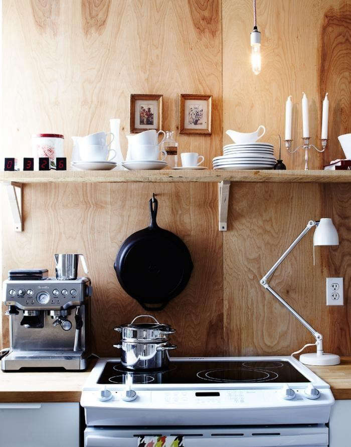 Toronto-based interiors stylist Jennifer Hannotte created a Scandinavian cottage-style kitchen on a limited budget using plywood. See Steal This Look: Toronto Kitchen for tips on how to re-create the look. Photograph by Angus Fergusson.