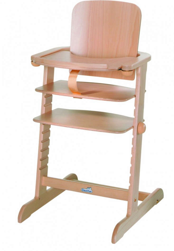Space Saving Folding Highchair for Baby and Toddler Chair in Natural Wood and White Folding Highchair Stole