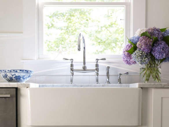 Easton Classic Two Hole Bridge Gooseneck Faucet Lever Handles