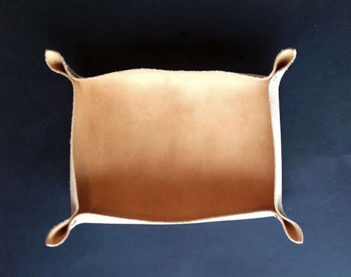 DIY A Storage Tray Made from a Single Piece of Leather Remodelista