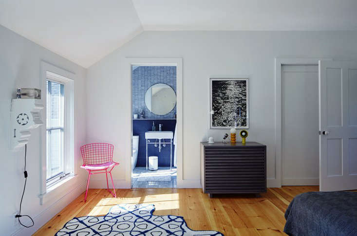 A glimpse into an unexpectedly vibrant blue bath in Hudson Valley Hues: At Home with an Inventive Textile Designer.