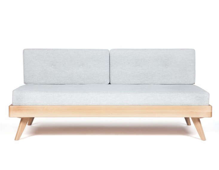 10 Easy Pieces Modern Daybeds Remodelista Above Gesa Hansen S Oak Remix Nightcouch Becomes A Single Bed With The Removal Of Back Cushion It Available In Range Fabrics Velito Gray Wool