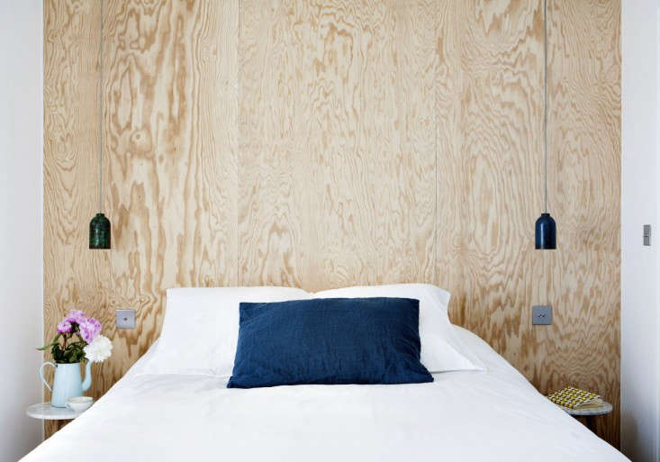 At Hotel Henriette in Paris, headboards are made of plywood, some of which are fancifully-painted. See The Très DIY Hotel Henriette in Paris (Starting at $97 a Night).