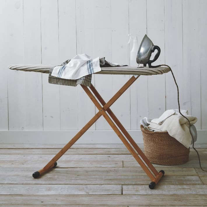 10 Easy Pieces Ironing Boards Low To High Remodelista Above West Elm S Bamboo Ironing Board Has A Frame And Composite Fiber Top Plus Six Optional Covers In Stripes Plaids