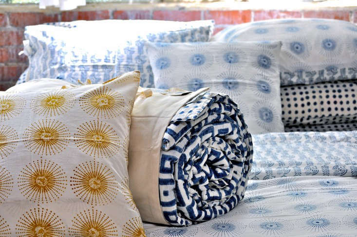 Hand Blocked Bedding From India Remodelista Read On For Her Explanation Of How The Wood Block Patterns Bedding Are Created