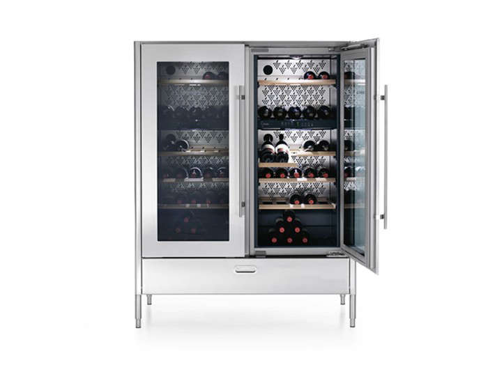 10 Easy Pieces Wine Refrigerators Remodelista Above The Alpes Inox Column 128 Wine Cooler Has Two Columns And A Single Drawer Contact For Pricing Availability