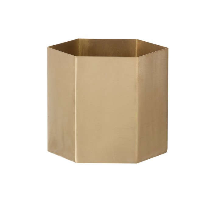 Brass Hexagon Pot