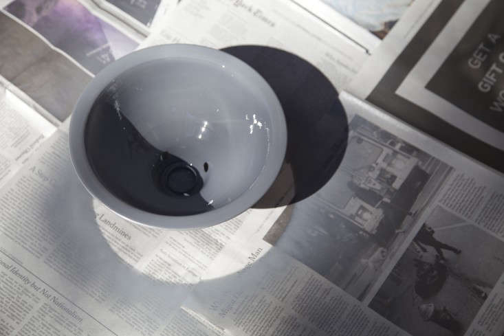 Step 4: When the exterior is completely dry, flip the shade over and apply two coats to the inside.