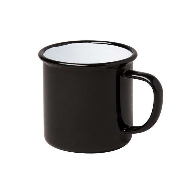 NEW Falcon White /& Black Enamel Mug 500ml