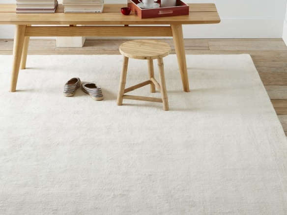 Hand Loomed Shine Rug Ivory Hand Loomed Shine Rug Ivory