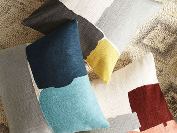Steven Alan Abstract Crewel Pillow Cover Rose Bisque