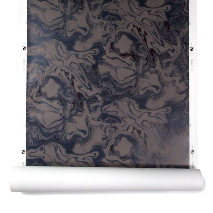 Marble Clay-Blue Wallpaper