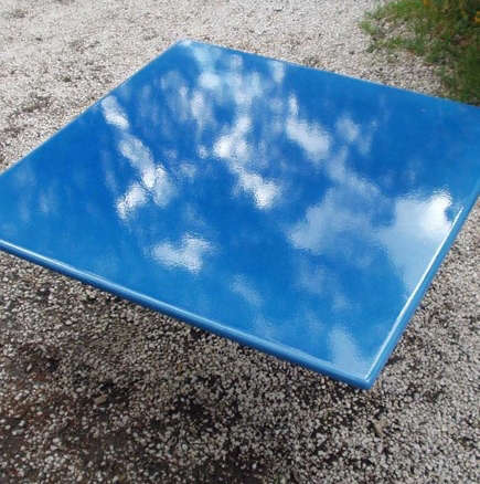 Enamelled Lava Stone Table Top