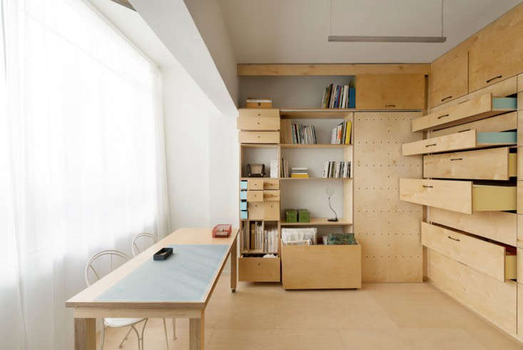 An Organizer S Dream Art Studio With Color Coded Built In An Organizer S Dream Art Studio With Color Coded Built In Storage Remodelista