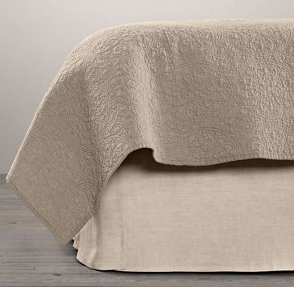 Vintage Washed Belgian Linen Bed Skirt
