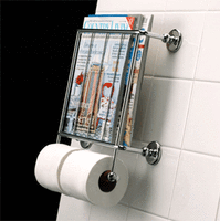 Magazine Rack Double Toilet Roll Holder