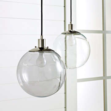 west elm glass globe pendant