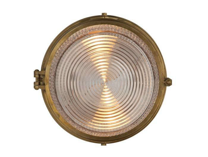 10 Easy Pieces Outdoor Nautical Bulkhead Lighting Remodelista Above The Porthole Shaped Garey Round Wall Light Designed By Thomas O Brien Measures 11 25 Inches In Diameter And Is Available Three Finishes Antique