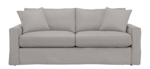 10 Easy Pieces Linen Slipcovered Sofas Remodelista Above Add A Bemz Belgian Linen Blend Slipcover 519 To The Ikea Stockholm 3 1 2 Seat Sofa 999 Total Comes 518