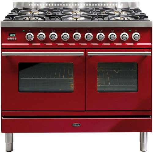 5 Favorites Red Range Roundup Remodelista Above The Britannia Dual Fuel Range Cooker In Velvet Red Is 3 799 From John Lewis
