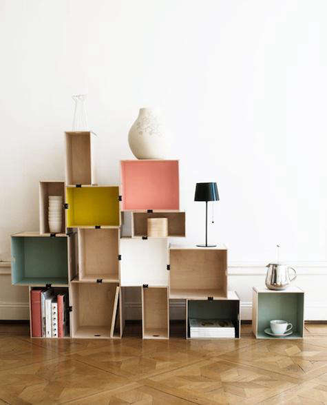 Storage High Low Modular Bookshelves Remodelista Above Ikea S Diy Version Of Stacked Shelving Featured In Livet Hemma Is Made Wood Bo With Painted Interiors Fastened Ordinary Office Binder