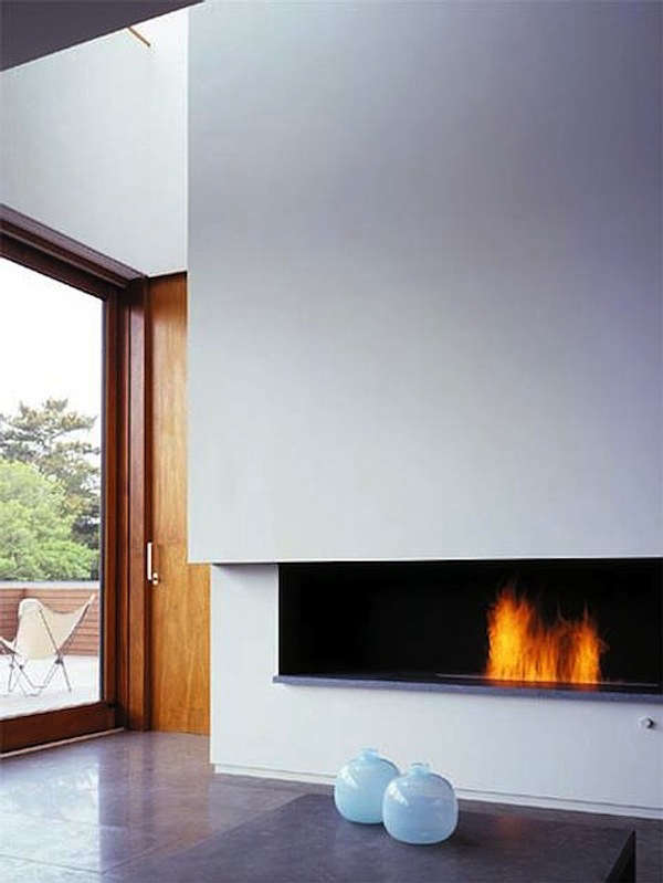 10 Favorites Minimalist Fireplaces From Members Of The Remodelista Above A Fireplace At The Modern Barn Residence In Wilton Connecticut By Specht Harpman Architects