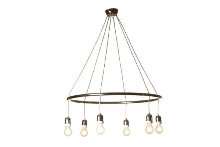 10 Easy Pieces Modern Chandeliers Remodelista Is Made With Either Negra Steel Or Aluminum Rings And Chains Fittings From Black Silk Cable Available Plug Lighting In Los Angeles