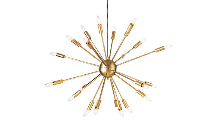 Above The Satellite Chandelier Is Inspired By Soviet Satellites And Space Exploration With 24 Antennae Arms Available In Brass Shown Above The Satellite Chandelier Is Inspired By Soviet Satellites And Space Exploration With 24 Antennae Arms Available In Brass Shown