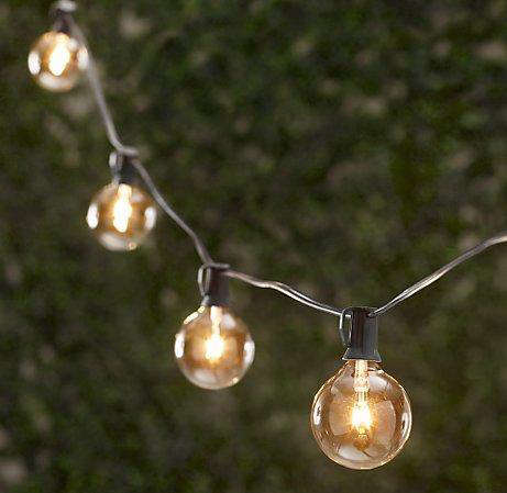 Outdoors Café Style String Lights Remodelista