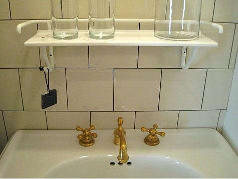 Bath Roman And Williams Accessories Remodelista Dedicated Diyers Could Easily Pull Off The Shower Caddy And Towel Bars For More Ideas On Creating An Bath E See Steal This Look Ace
