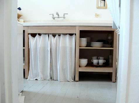 Kitchen Curtain Covered Cabinet Roundup Remodelista