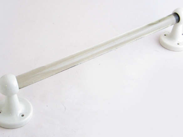 Clear Gl Towel Bar And Porcelain Ends
