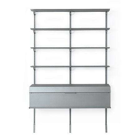 10 Easy Pieces Shelving Systems Remodelista Below The Treku Shelving System From Dwr Is Made In Spain And Available Oak Or Wenge Wood Veneer With Aluminum Brackets 1 050 To 550