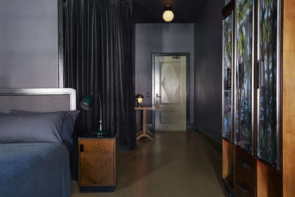 The furniture and lighting are custom designs by Roman & Williams in honor of the French Art Deco style of the Ace’s newest home.