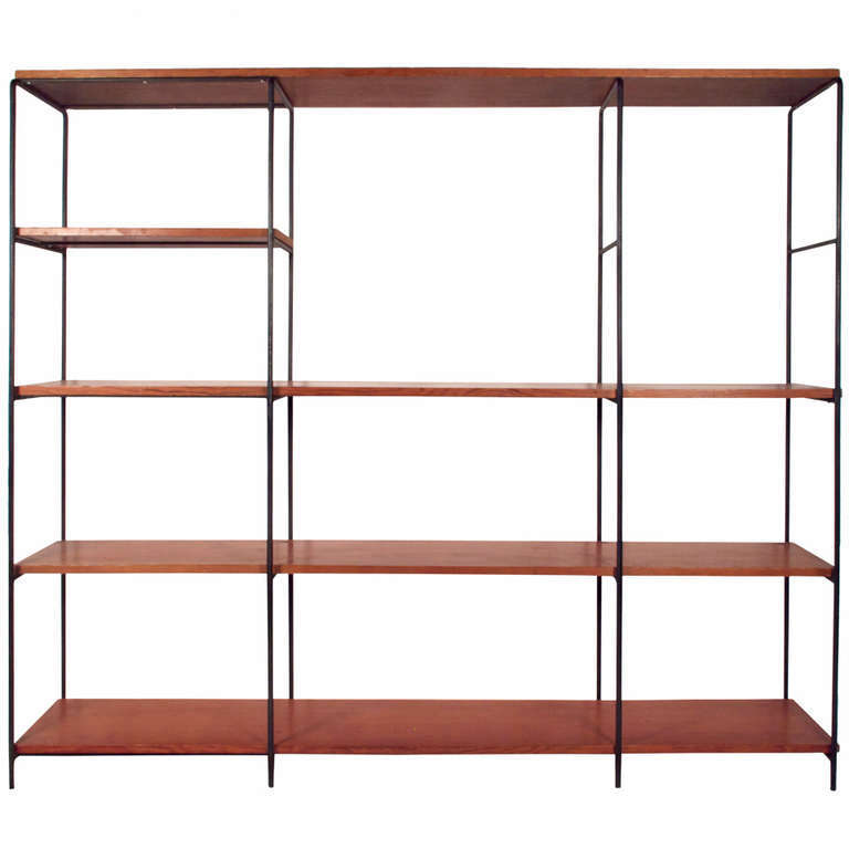 A Muriel Coleman Iron and Wood Wall Shelf, which can be used as a room divider, was previously available from Just in Modern via data-src=