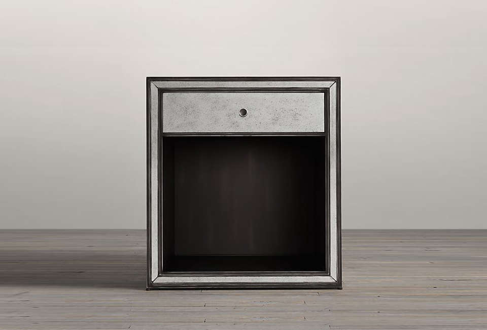 Strand Mirrored Open Nightstand