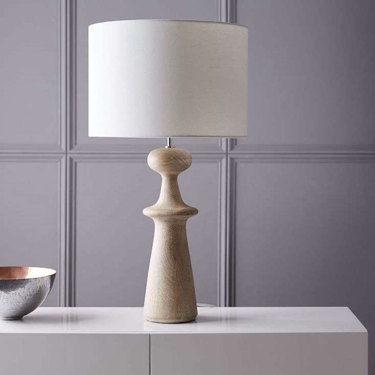 Turned Wood Table Lamp Tall