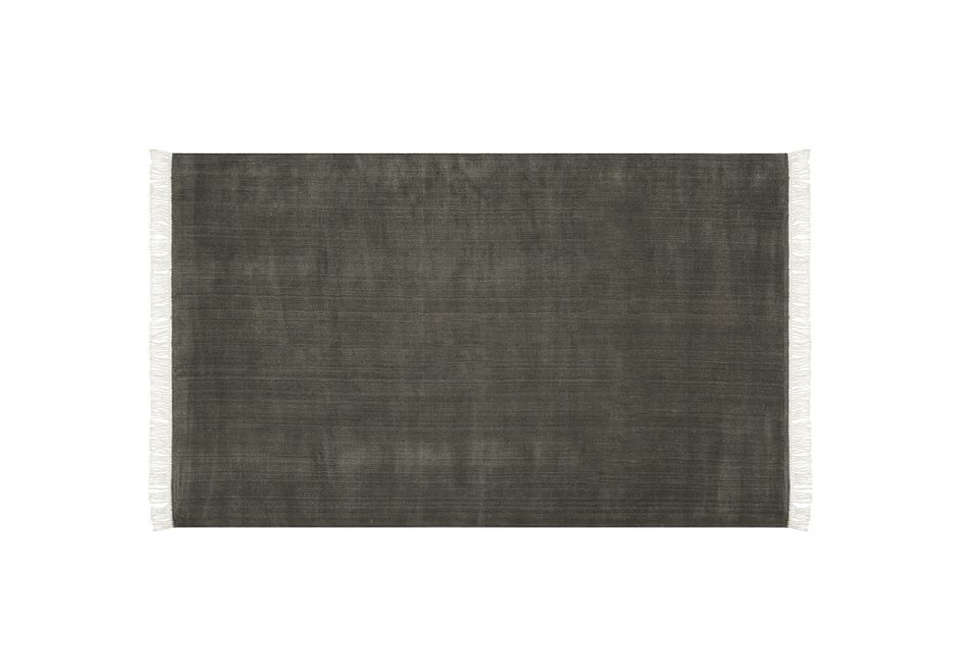 Fringed Hand Loomed Rug Charcoal