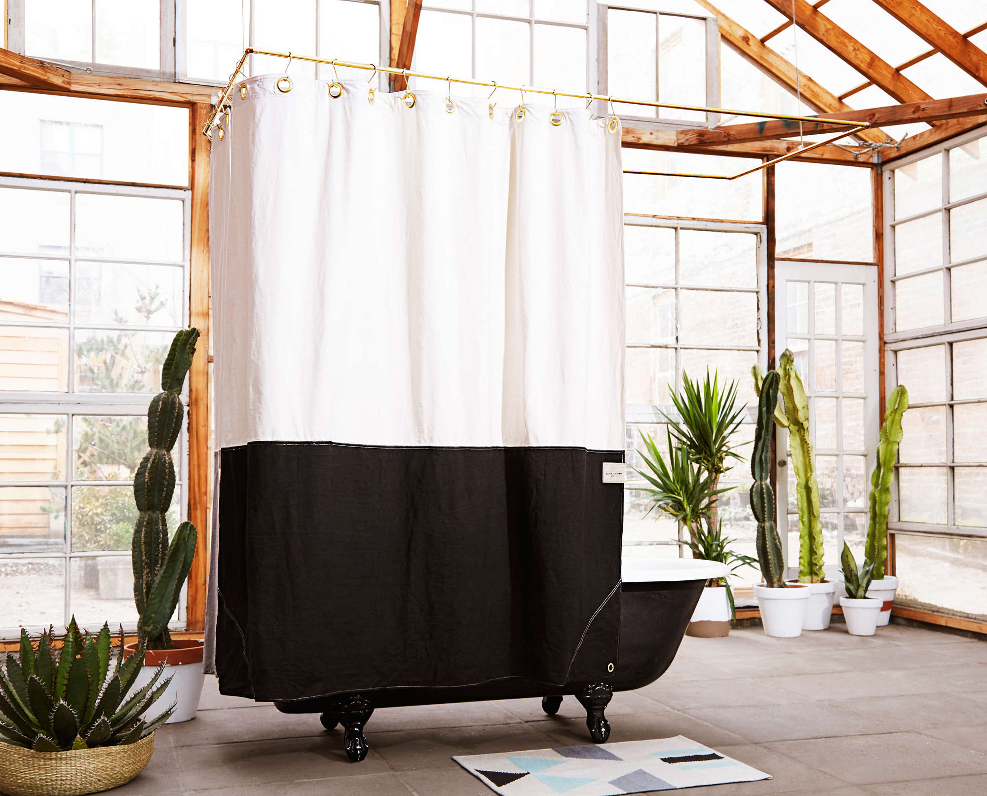 Statement Shower Curtains from Quiet Town (Plus Glamorous Hooks