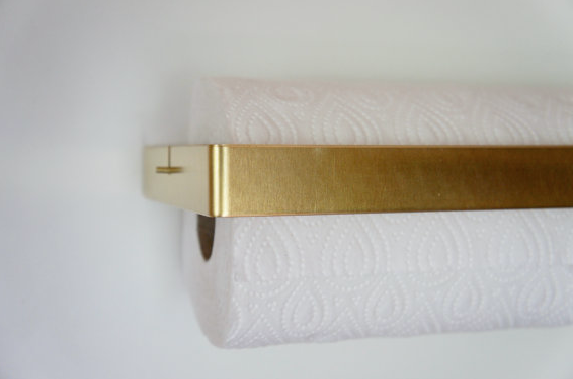 An Ingenious Brass Paper Towel Holder from Germany, Glam Edition Remodelista