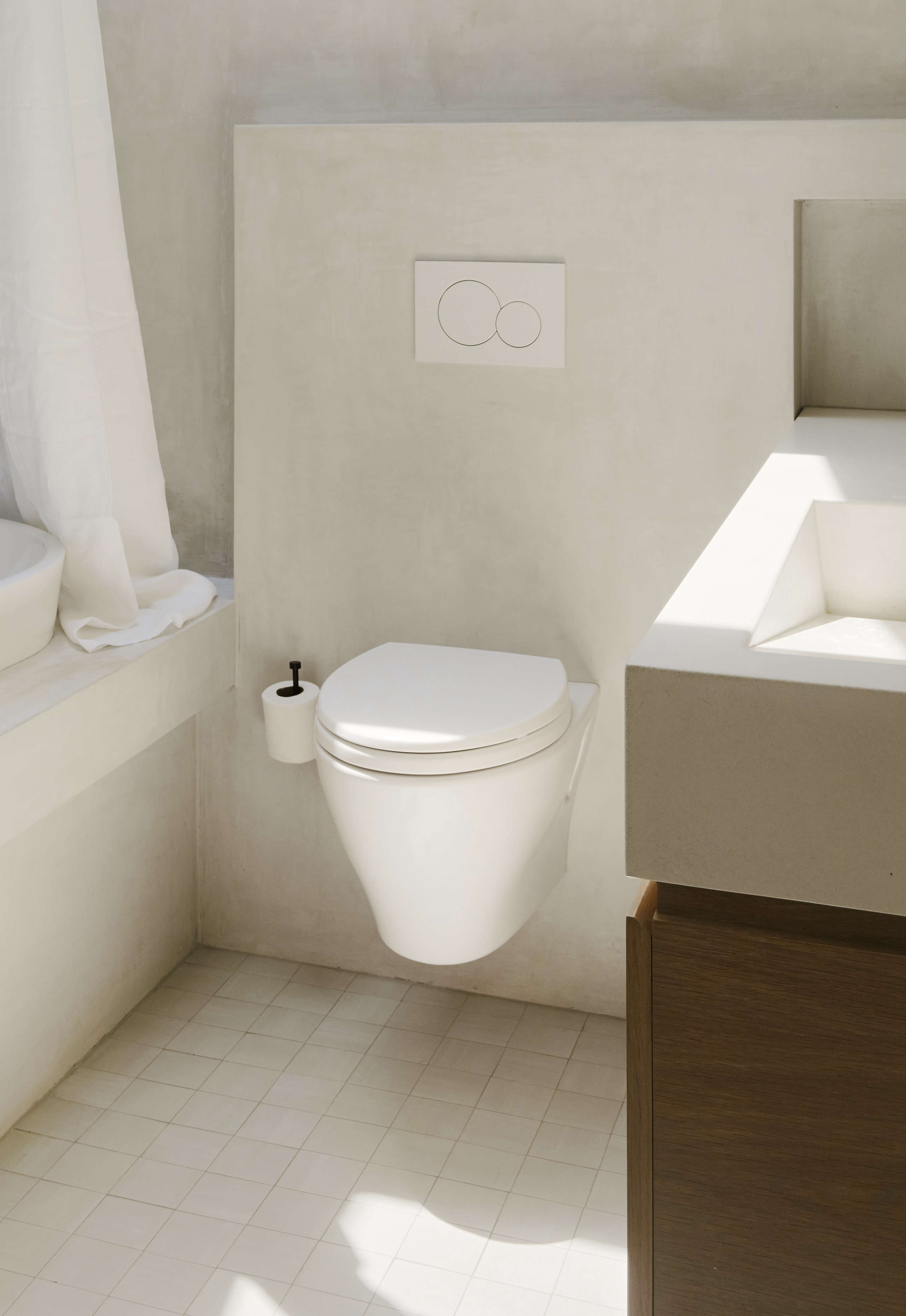 Bathroom Of The Week In Brooklyn Heights An Ethereal Bath White Bathroom Of The Week In Brooklyn Heights An Ethereal Bath White Concrete Remodelista