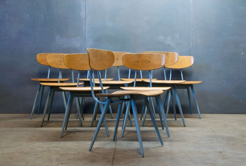 Vintage Metal Dining Chairs 1940s post war modern design birch steel dining chairs Vintage Metal Dining Chairs 1940s post war modern design birch steel dining chairs