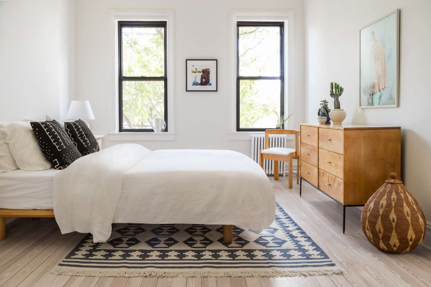 A plywood side chair in A Buzzfeed Founder’s Renovated Rowhouse, Budget Edition was an eBay score. Photograph courtesy of White Arrow.