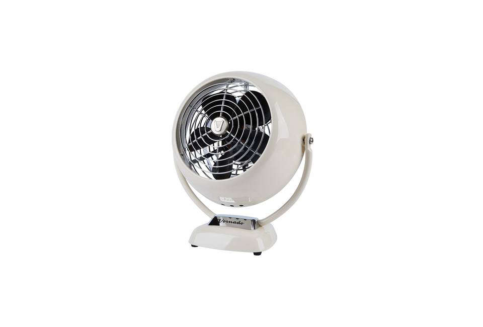 10 Easy Pieces Table And Desk Fans Remodelista The Vornado V Fan Chrome Table Shown In Vintage White Is 79
