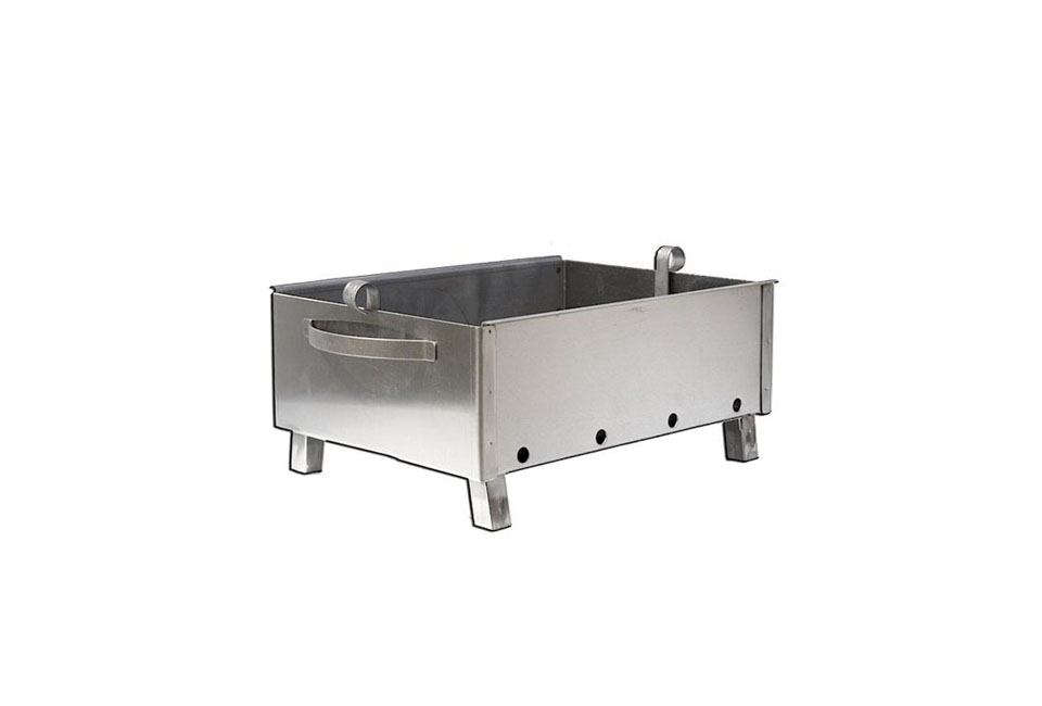 For a countertop option, the stainless steel Kavkaz Mini Grill measures 16 inches wide and 12 inches deep (larger sizes available); $219.99 on Amazon. An optional top grate is available.