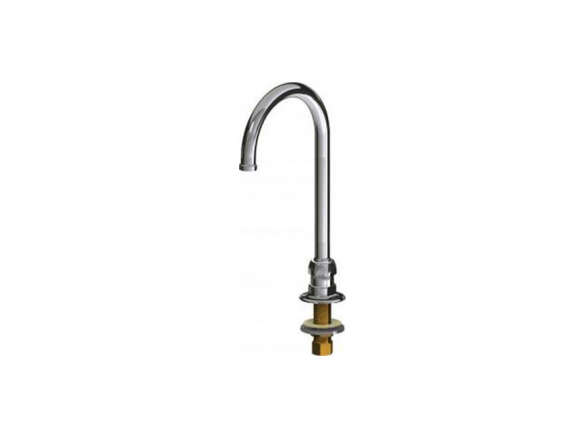 Remote Rigid Swing Gooseneck Spout With Flow Control